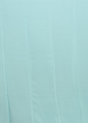 Blue Handloom Chiffon Pure Silk Saree With Blouse Piece