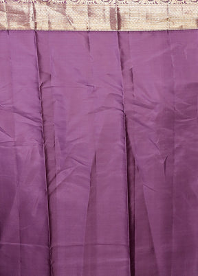 Blue Handloom Kanjivaram Pure Silk Saree With Blouse Piece