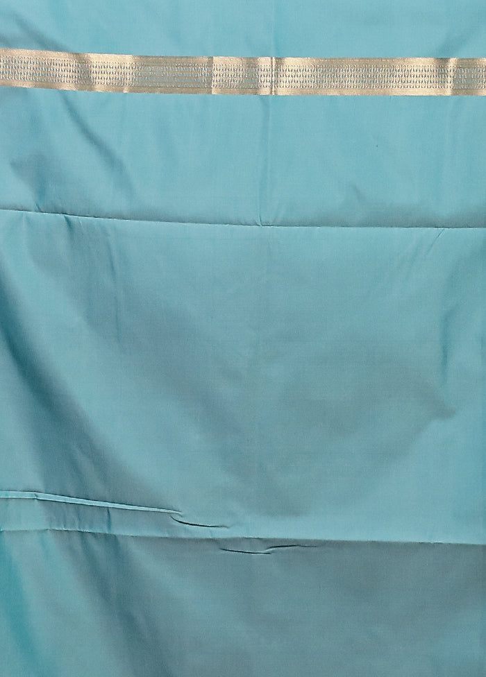 Purple Kanjivaram Silk Saree With Blouse Piece