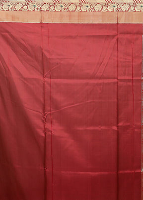 Orange Pure Cotton Saree With Blouse Piece