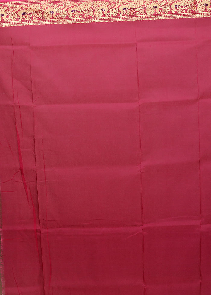 Green Cotton Saree With Blouse Piece