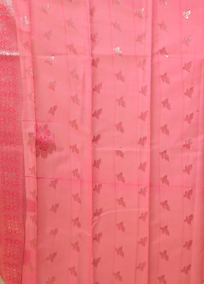 Cream Dupion Silk Saree With Blouse Piece