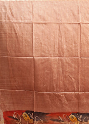 Multicolor Tussar Silk Saree With Blouse Piece