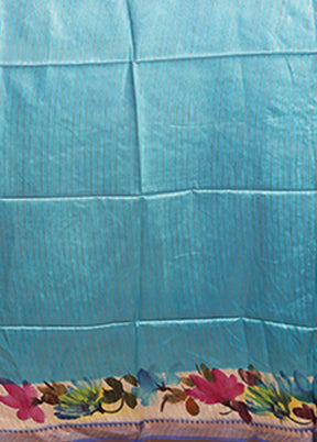 Multicolor Tussar Silk Saree With Blouse Piece