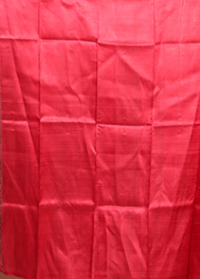 Red Printed Pure Silk Saree Without Blouse Piece