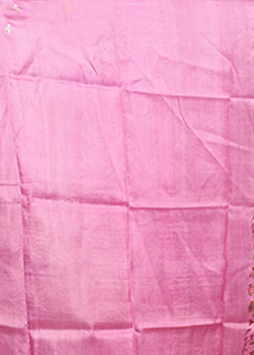 Multicolor Handloom Tussar Pure Silk Saree With Blouse Piece