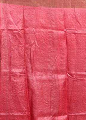 Blue Handloom Tussar Pure Silk Saree With Blouse Piece