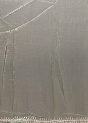 Green Tissue Silk Saree With Blouse Piece