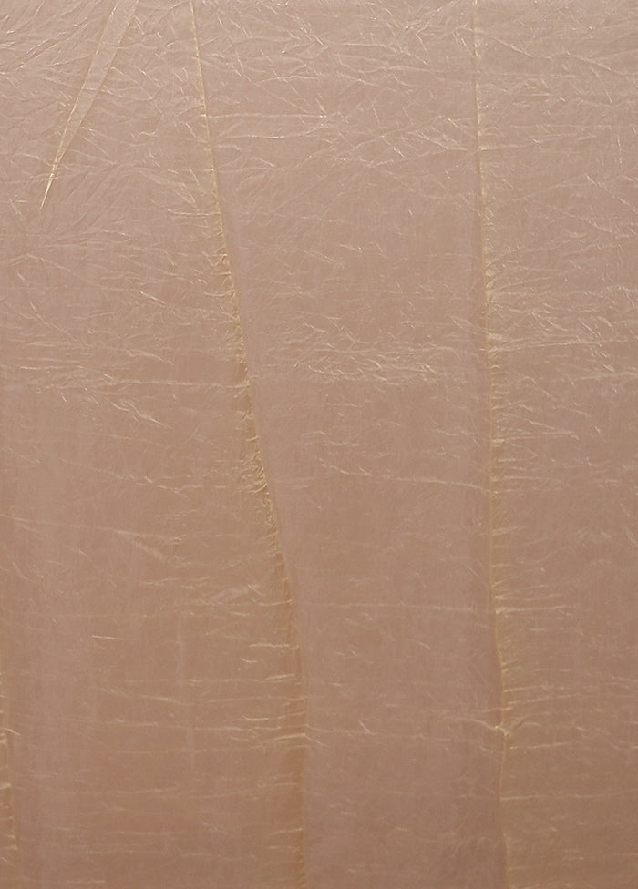 Cream Tissue Silk Saree With Blouse Piece