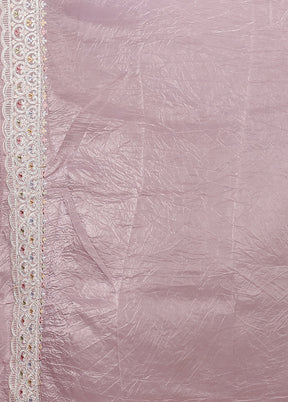 Purple Tissue Silk Saree With Blouse Piece
