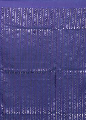 Blue Katan Silk Saree With Blouse Piece
