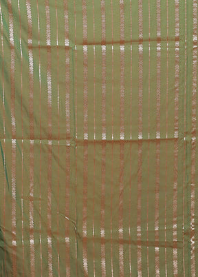 Green Katan Silk Saree With Blouse Piece