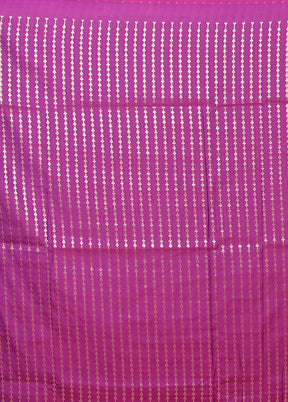 Purple Katan Silk Saree With Blouse Piece