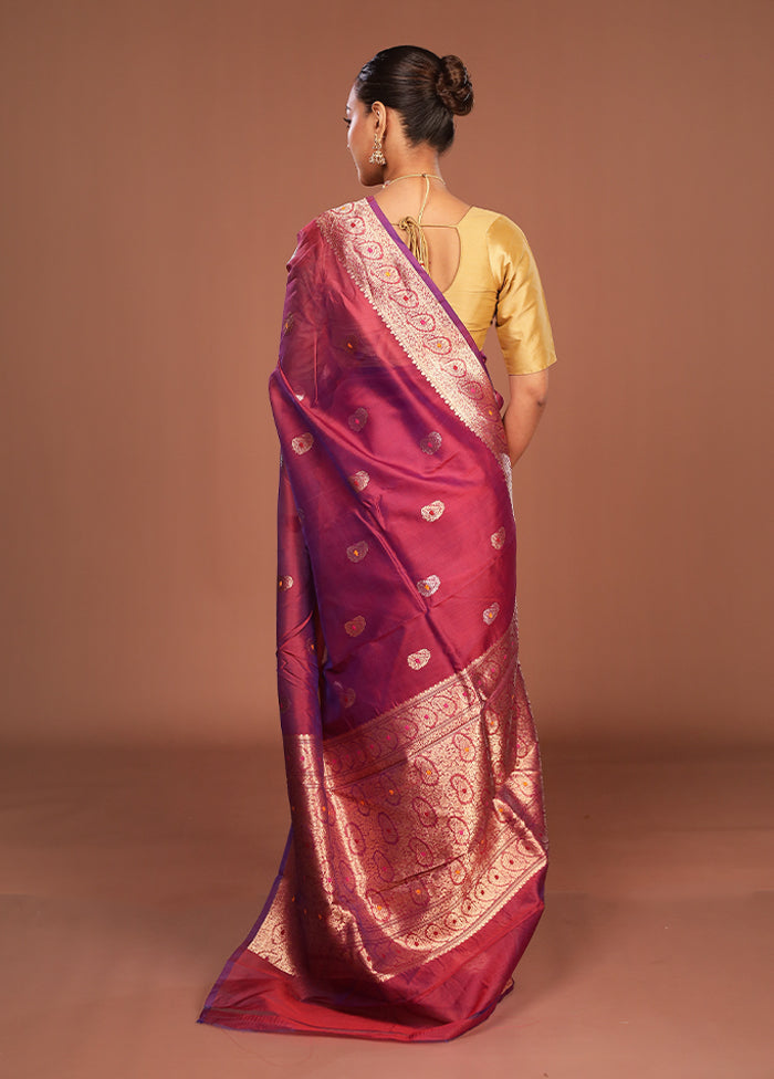 Pink Handloom Pure Organza Saree With Blouse Piece