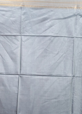Blue Handloom Tussar Pure Silk Saree With Blouse Piece