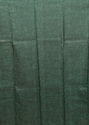 Green Dupion Silk Saree With Blouse Piece