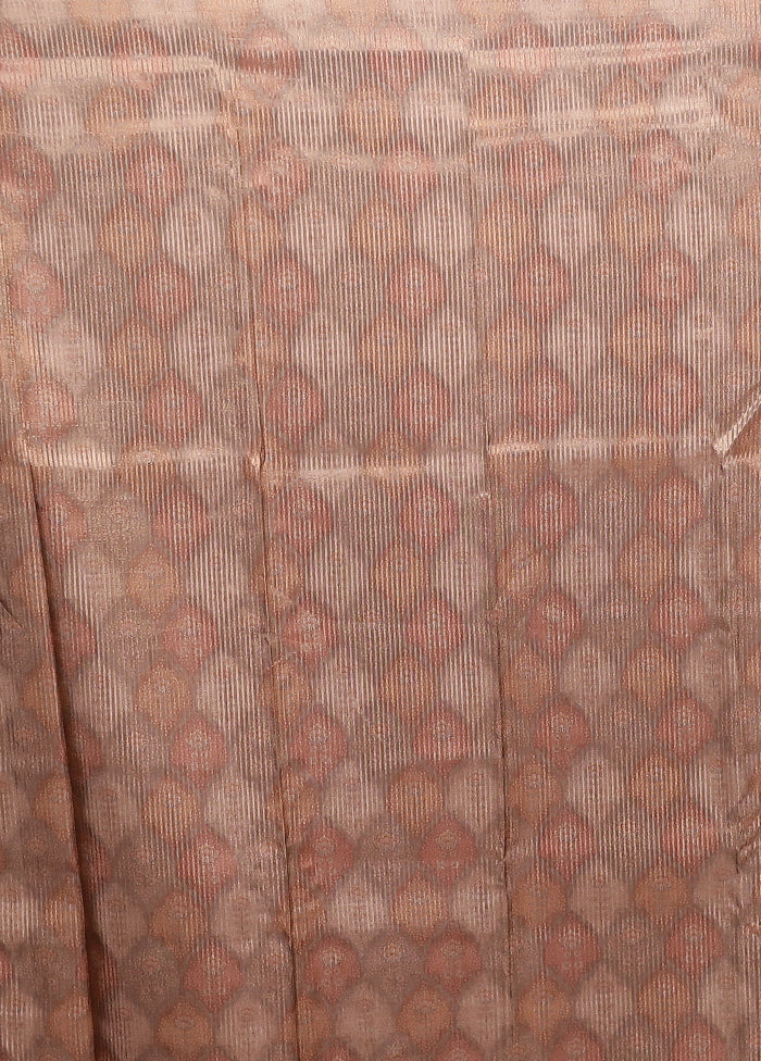 Brown Dupion Silk Saree With Blouse Piece