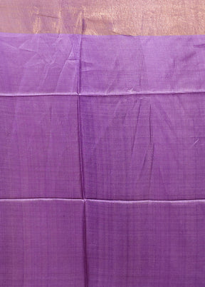 Purple Tussar Silk Saree With Blouse Piece