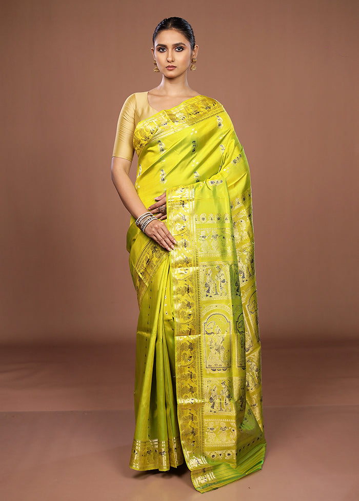 Blue Handloom Swarnachuri Pure Silk Saree With Blouse Piece