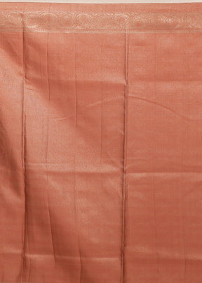 Cream Kora Silk Saree With Blouse Piece