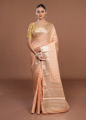 Pink Dupion Silk Saree With Blouse Piece