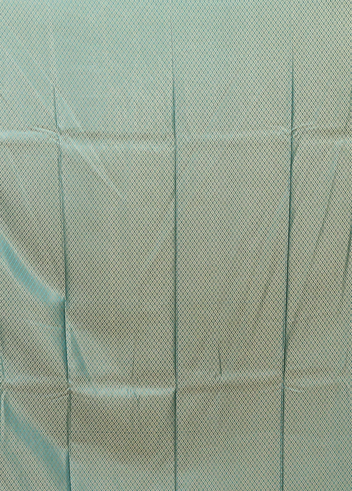 Green Jamewar Silk Saree With Blouse Piece