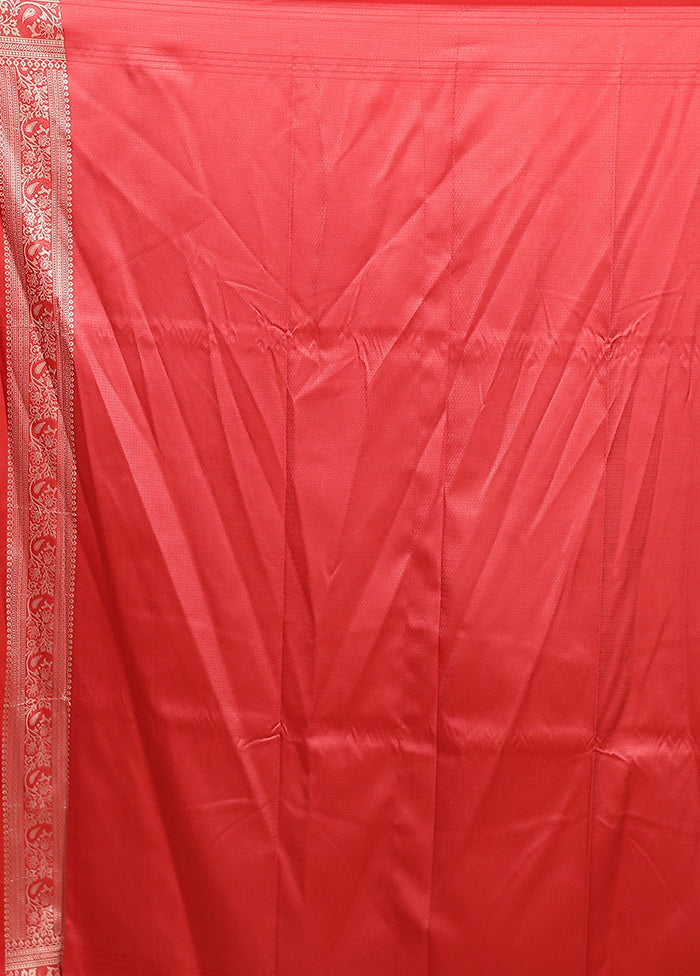 Pink Jamewar Silk Saree With Blouse Piece