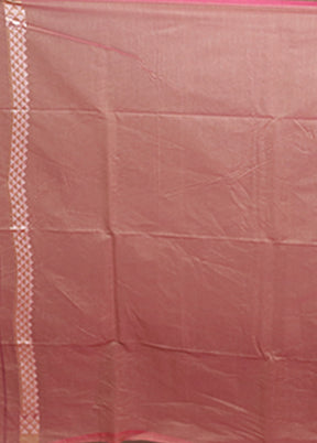 Pink Kora Silk Saree With Blouse Piece