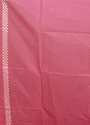Pink Kora Silk Saree With Blouse Piece