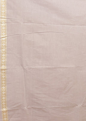 Cream Kora Silk Saree With Blouse Piece