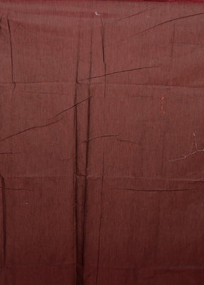 Maroon Kora Silk Saree With Blouse Piece