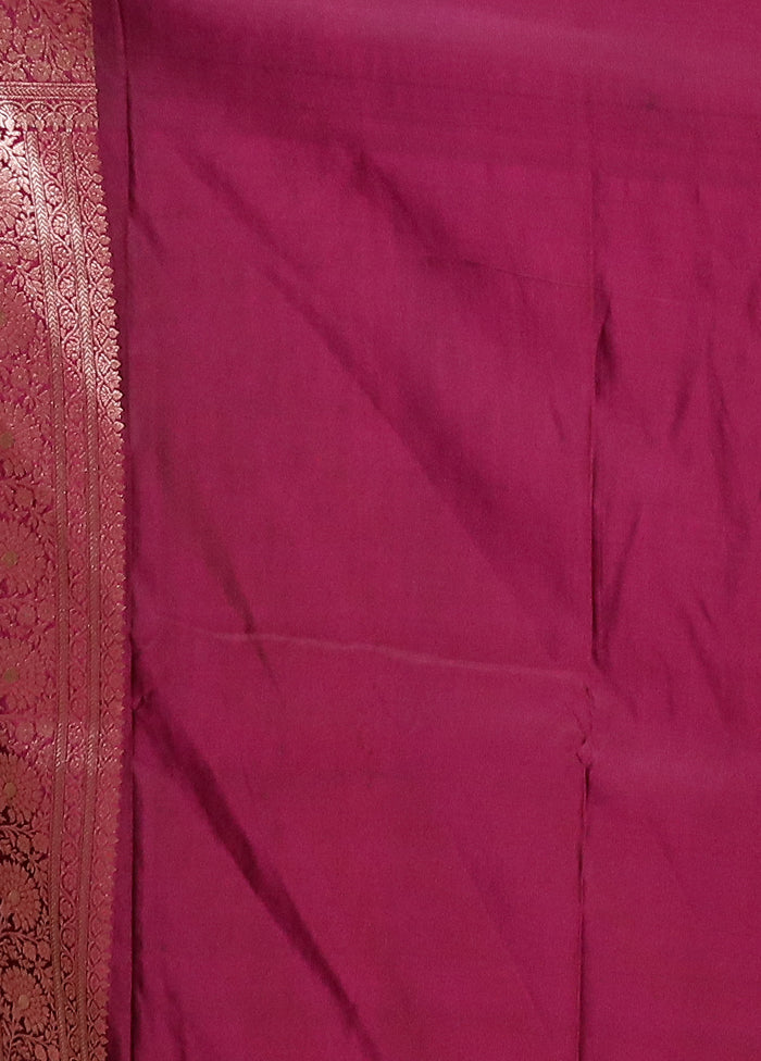 Maroon Katan Silk Saree With Blouse Piece