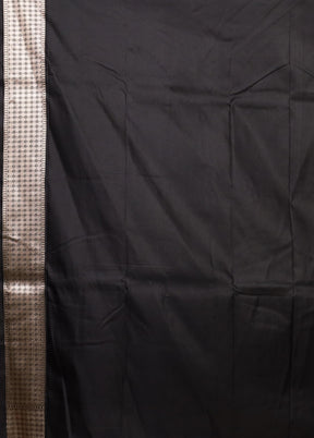 Black Katan Silk Saree With Blouse Piece