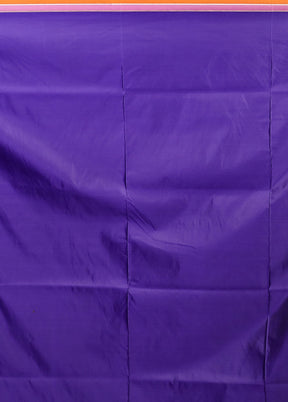 Purple Katan Silk Saree With Blouse Piece