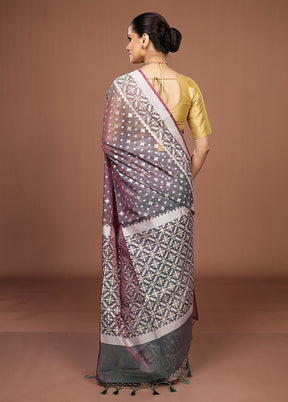 Green Kora Silk Saree With Blouse Piece