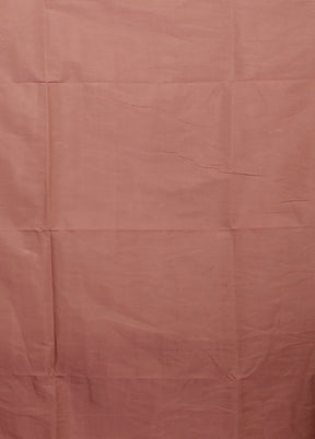 Brown Kora Silk Saree With Blouse Piece