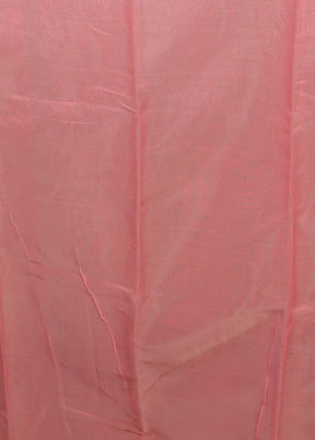 Pink Jamdani Cotton Saree Without Blouse Piece