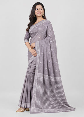 Multicolor Handloom Tussar Pure Silk Saree With Blouse Piece