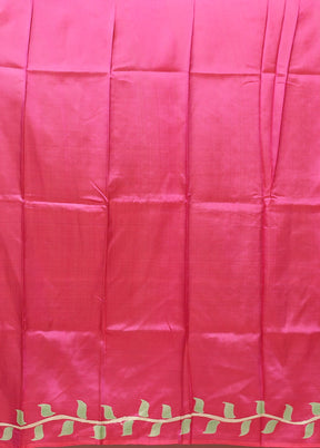 Pink Printed Silk Saree Without Blouse Piece