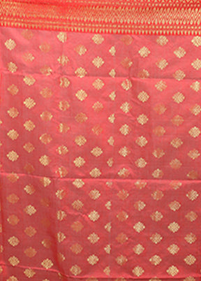 Cream Matka Silk Saree With Blouse Piece