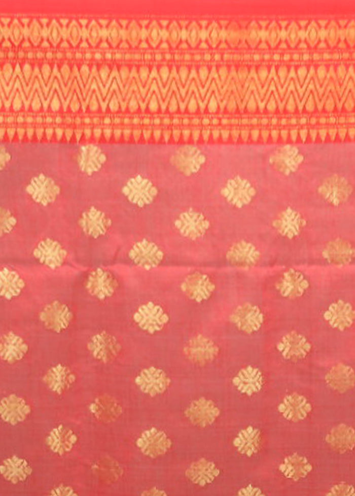White Matka Silk Saree With Blouse Piece