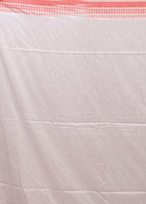 White Matka Silk Saree With Blouse Piece