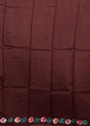 Green Printed Silk Saree Without Blouse Piece