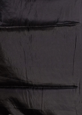 Black Dupion Silk Saree With Blouse Piece