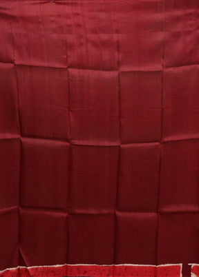 Purple Printed Silk Saree Without Blouse Piece