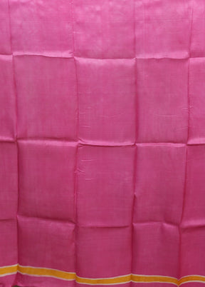 Pink Printed Silk Saree Without Blouse Piece