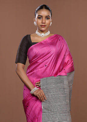 Black Printed Silk Saree Without Blouse Piece
