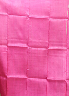 Pink Printed Silk Saree Without Blouse Piece