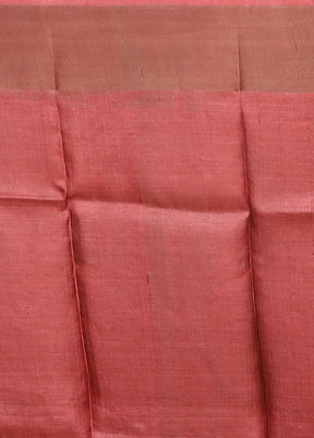Multicolor Handloom Tussar Pure Silk Saree With Blouse Piece