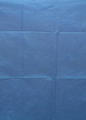 Blue Kora Silk Saree With Blouse Piece